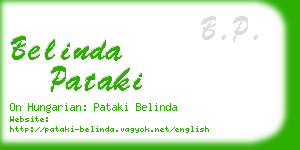 belinda pataki business card